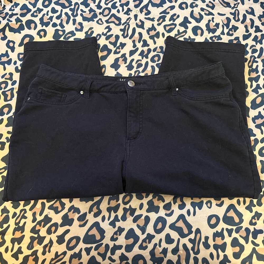 black capri jeggings